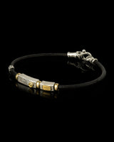 Odinė apyrankė su sidabro ir aukso detalėmis