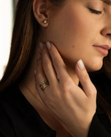 Auksinis žiedas su deimantais "Little Windows"