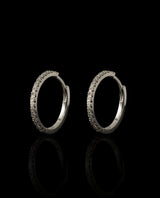 Auksiniai auskarai su deimantais "Eternity Hoops"