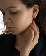 Auksiniai auskarai su deimantais "Žvaigždėta naktis"