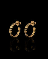 Auksiniai auskarai su deimantais "Micro Windows"