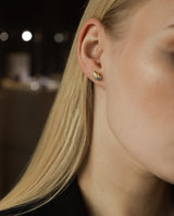 Auksiniai auskarai su safyrais "Lapeliai"