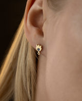 Auksiniai auskarai su safyrais "Etno"