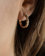 Auksiniai auskarai su deimantais "Micro Windows"