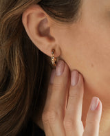 Auksiniai auskarai su deimantais "Micro Windows"