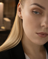 Auksiniai auskarai su rubinais "Sunny"