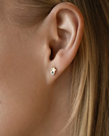 Auksiniai auskarai su safyrais "Tulpytės"