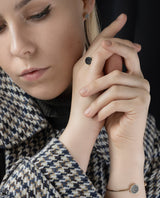 Auksiniai auskarai su kvarco drūza "Rock&Roll"