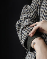 Auksinė apyrankė su juodu deimantu ir kvarco drūza "Rock&Roll"