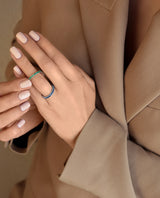 Auksinis žiedas su safyrais "Eternity"