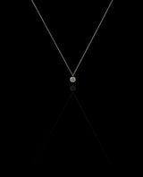 Auksinis kaklo papuošalas su baltu nuogu deimantu