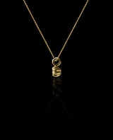 Auksinis pakabukas su deimantu "Gėlytė"