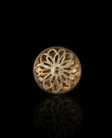 Aukso ir sidabro sagė-pakabukas su deimantu "Šilkiniai voratinkliai"