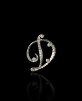 Auksinis pakabukas-segė su deimantais "D"