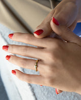 Auksinis žiedas su deimantu "Burbuliukas"