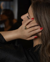 Auksinis žiedas su deimantais "Bučkis"