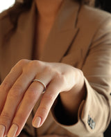 Auksinis žiedas su deimantais "Half Eternity"