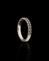 Auksinis žiedas su juodais deimantais "Half Eternity"