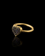 Auksinis žiedas su kvarco drūza "Rock&Roll"