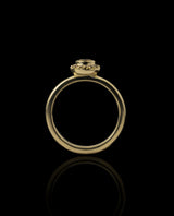 Auksinis žiedas su šampaniniais deimantais "Shining Sun"