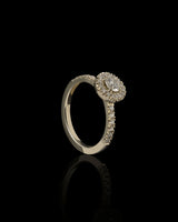 Auksinis žiedas su deimantais "Shining Sun"