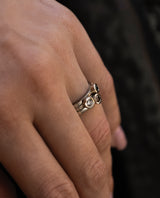 Auksinių žiedų rinkinys su deimantais "Saldainiukai"