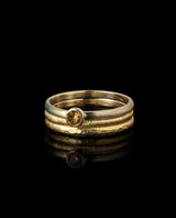 Auksinių žiedų rinkinys su deimantais "Saldainiukai"