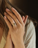 Auksinių žiedų rinkinys su deimantais "Saldainiukai"