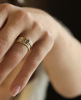 Auksinių žiedų rinkinys su deimantais "Saldainiukai"