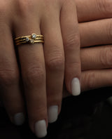 Auksinių žiedų rinkinys su deimantais "Saldainiukai"