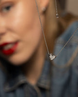 Auksinis pakabukas su deimantais "Deimantinė širdis"