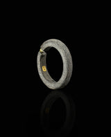 Hafnio žiedas su fancy light yellow deimantu