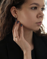 Auksinis žiedas su rose-cut deimantu ir Taičio perlu