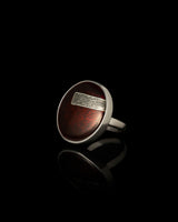 Sidabrinis žiedas su emale "Calm in Ruby"