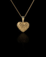 Auksinis pakabukas su deimantu "Širdelė"