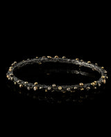 Sidabrinė apyrankė su auksu ir deimantais "Dark Gleam Diamonds Bangle"