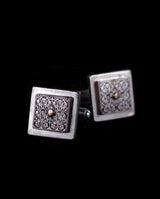 Sidabrinės sąsagos su auksu "Ornamentai"