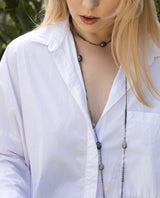 Sidabrinis kaklo papuošalas su auksu "Double Length Necklace"