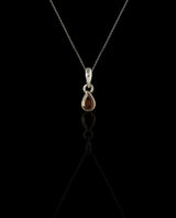 Sidabrinis pakabukas su turmalinu "Lašiukas"