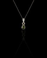 Sidabrinis pakabukas su turmalinu "Lašiukas"