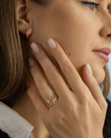 Auksinių žiedų rinkinys su deimantais "Saldainiukai"