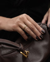 Auksinis žiedas su žaliais deimantais "Keturi"