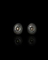 Sidabriniai auskarai su auksu "Black and Gold"