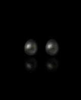 Sidabriniai auskarai "Matt Black"