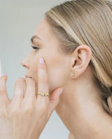 Auksinis žiedas su turmalinu "Žalioji gėlė"