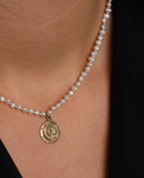 Kaklo papuošalas su perlais, auksu ir deimantu "Meilės išraiška"