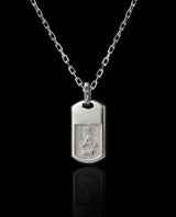 Sidabrinis pakabukas su deimantu "Shield Tag"