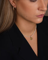 Kaklo papuošalas su perlais, auksu ir deimantu "Meilės išraiška"