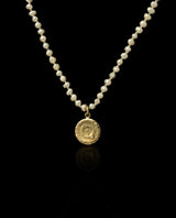 Kaklo papuošalas su perlais, auksu ir deimantu "Meilės išraiška"