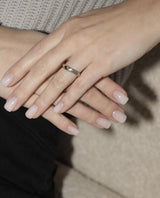 Mokume Gane žiedas su deimantu